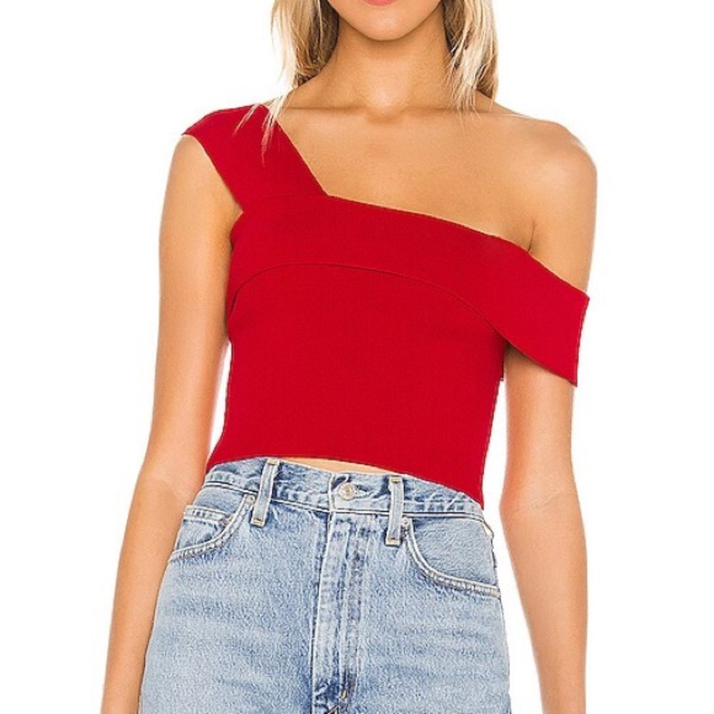 NWT Superdown Red One-Shoulder Women's Top